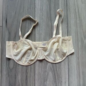 Urban Outfitters Sheer Cream Underwire Bra